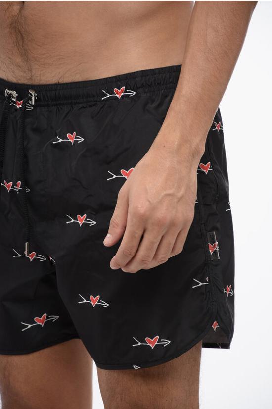  닐바렛 스윔팬츠 MY58036A Y061 495N Nero Rosso - NEIL BARRETT