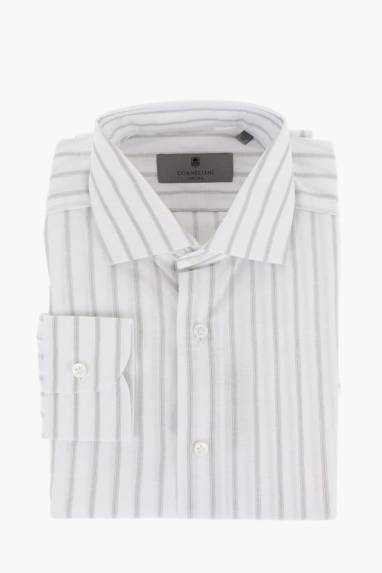  꼬르넬리아니 긴팔 셔츠 83P600 9111342 050 White