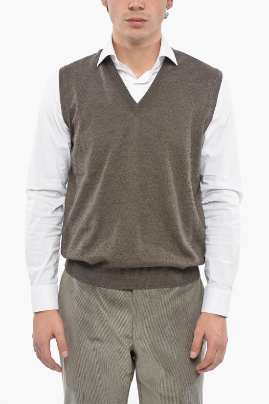  꼬르넬리아니 니트 베스트 80M508 7825100 061 Beige