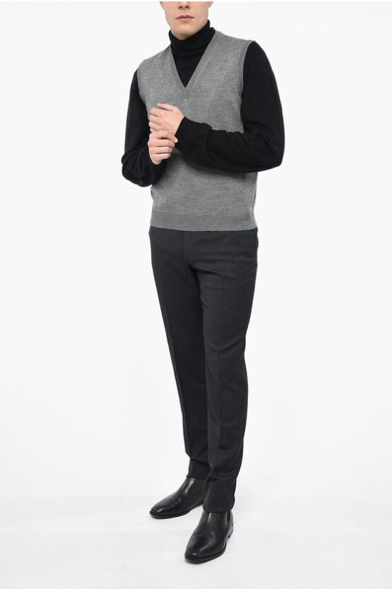  꼬르넬리아니 니트 베스트 80M508 7825100 023 Gray - CORNELIANI