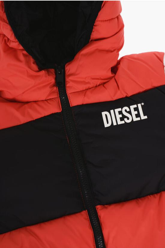  [키즈] 디젤 패딩 J02093 KXBP5 K438 Rosso Bianco e Nero - DIESEL