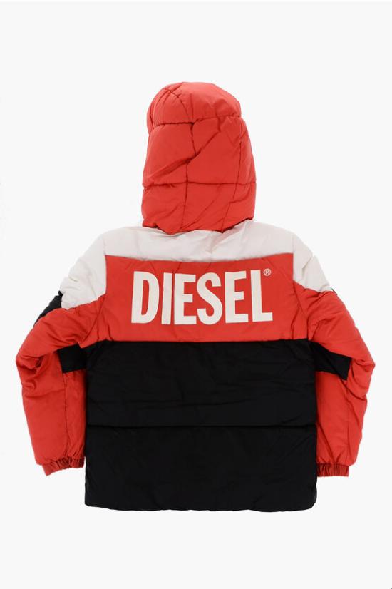  [키즈] 디젤 패딩 J02093 KXBP5 K438 Rosso Bianco e Nero - DIESEL