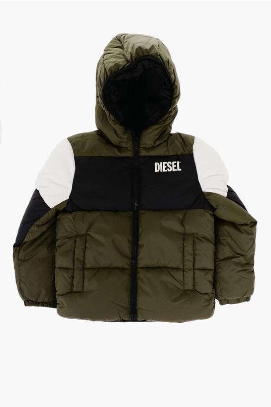  [키즈] 디젤 패딩 J02093 KXBP5 K50M Bianco e Nero Verde Militare