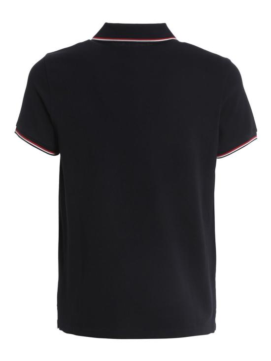 26SS 몽클레어 트리밍 코튼 피케 폴로 셔츠 8A703008455677X Dark Blue - MONCLER
