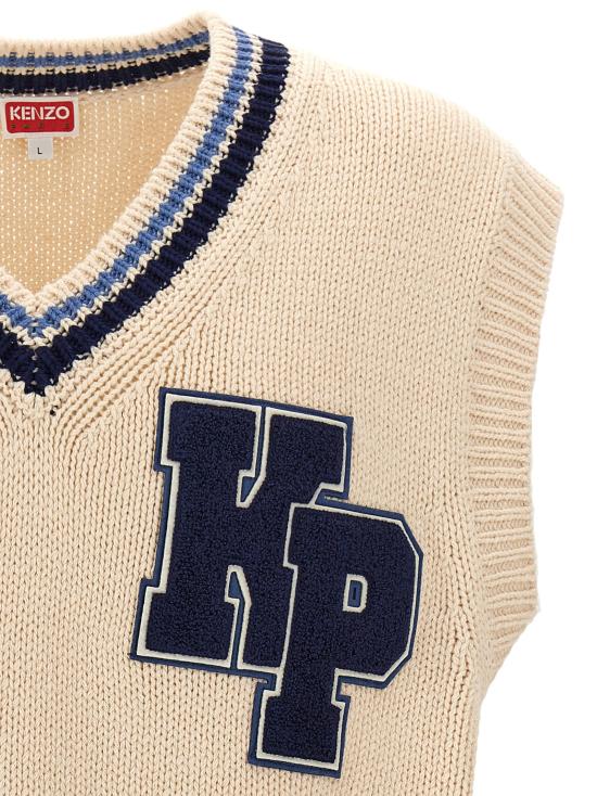 24FW 겐조 니트 베스트 FE65PU4753CH02 White - KENZO