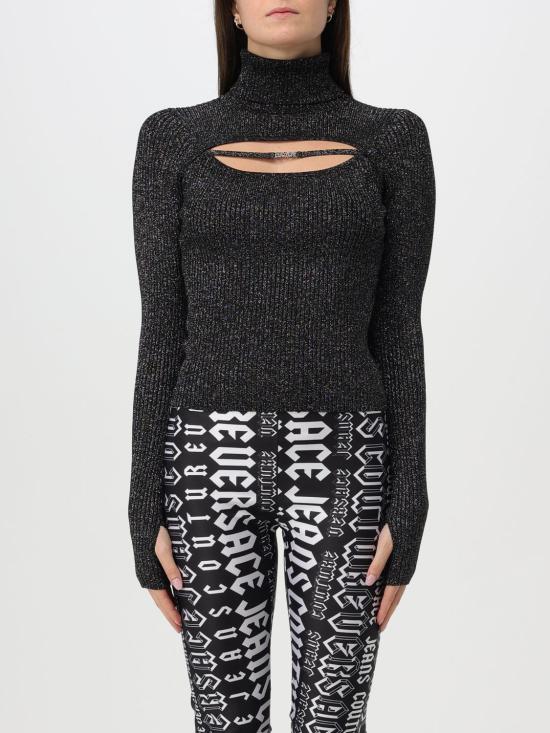 24FW 베르사체 터틀넥 77HAFM22CM60H 899 Black