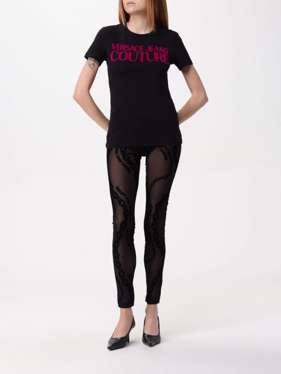 24FW 베르사체 반팔 티셔츠 77HAHL01CJ02L 899 Black - VERSACE