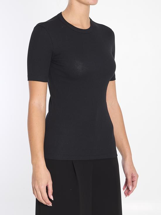 25SS 토템 반팔 티셔츠 241WRT1459 BLACK - TOTEME