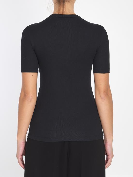 25SS 토템 반팔 티셔츠 241WRT1459 BLACK - TOTEME