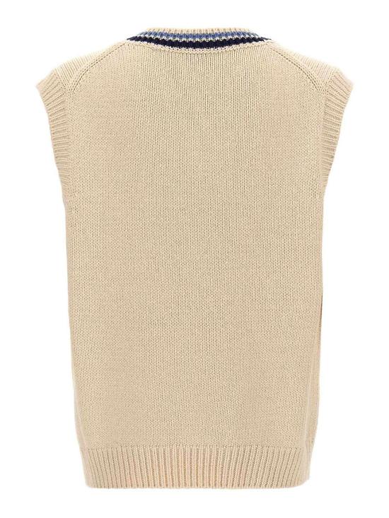  겐조 니트 베스트 FE65PU4753CH02 White - KENZO