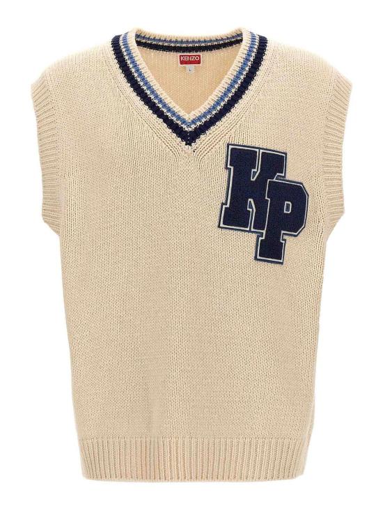  겐조 니트 베스트 FE65PU4753CH02 White