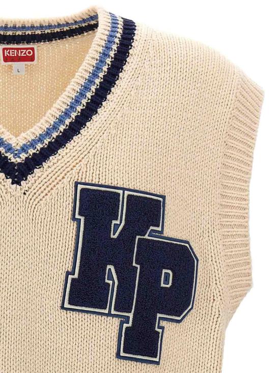  겐조 니트 베스트 FE65PU4753CH02 White - KENZO
