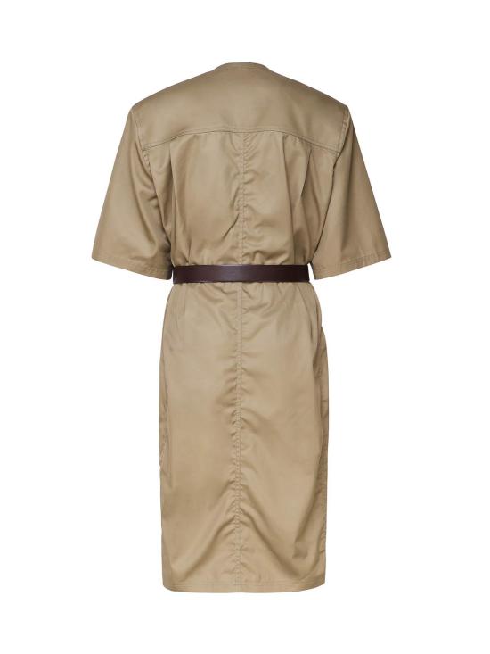  생로랑 미디 원피스 790089Y3A992611 Beige - SAINT LAURENT