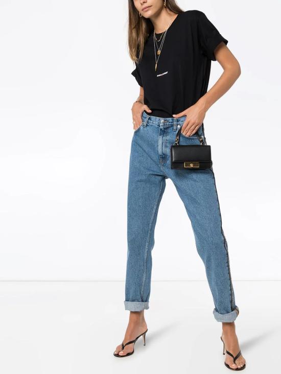 24FW 생로랑 반팔 티셔츠 460876YB2DQ 1000 Black - SAINT LAURENT