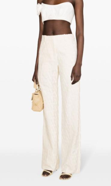  발렌티노 가라바니 스트레이트 팬츠 4B3RB4M78CE AVORIO - VALENTINO GARAVANI