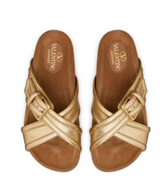  발렌티노 가라바니 뮬/슬리퍼 4W0S0IZ5RHM ZN2 Gold sigaro - VALENTINO GARAVANI