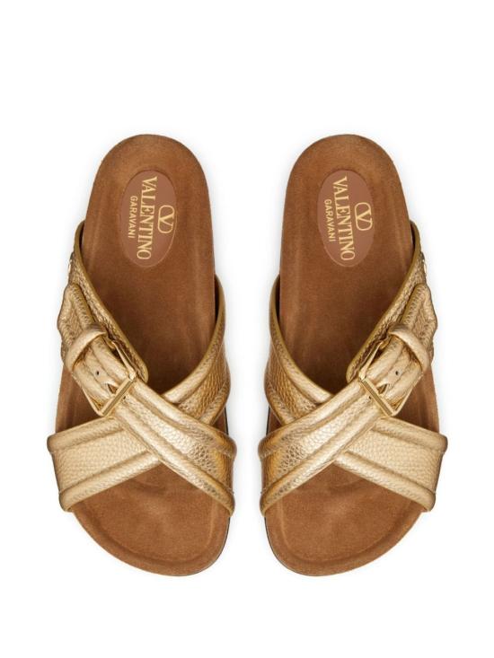  발렌티노 가라바니 뮬/슬리퍼 4W0S0IZ5RHM ZN2 Gold sigaro - VALENTINO GARAVANI