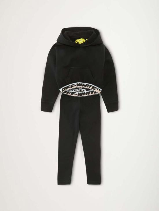 24FW [주니어] 오프화이트 스트레이트 팬츠 OGCD003C99JER001 1010 Black - OFF WHITE