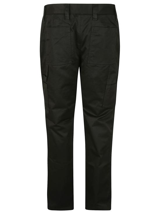  버버리 코튼 카고 트라우저 8070608 A1189 Black - BURBERRY