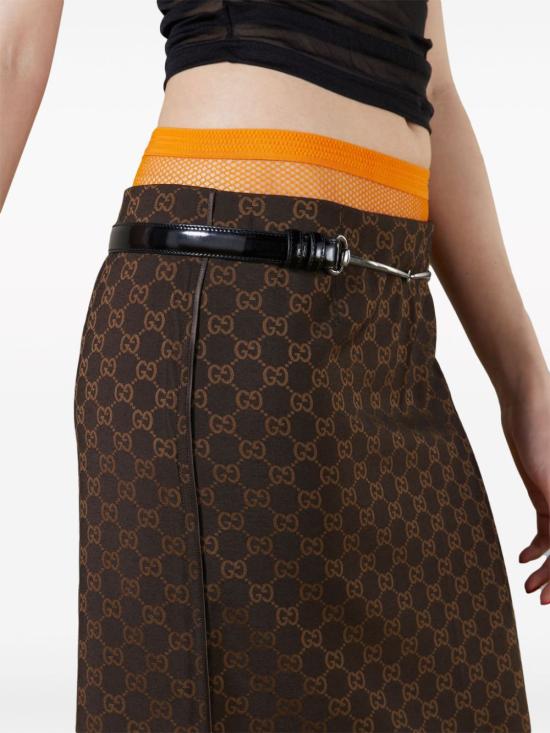  구찌 미디 스커트 759793 ZAOOE2413 Dark brown - GUCCI