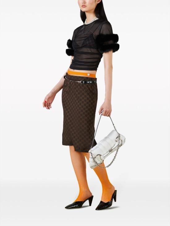  구찌 미디 스커트 759793 ZAOOE2413 Dark brown - GUCCI