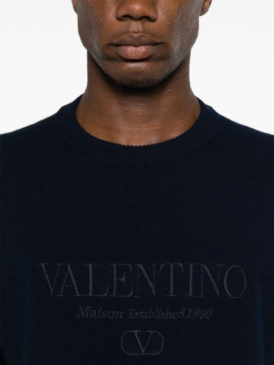  발렌티노 가라바니 스웨터 5V3KC30AACF 598 Blue - VALENTINO GARAVANI