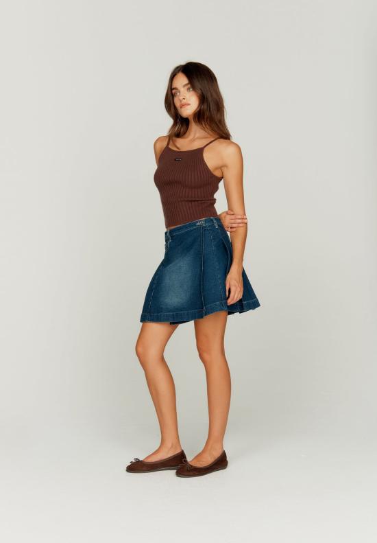  하우스오브써니 숏 스커트 VOL2442 BLUE RINSED Blue - HOUSE OF SUNNY