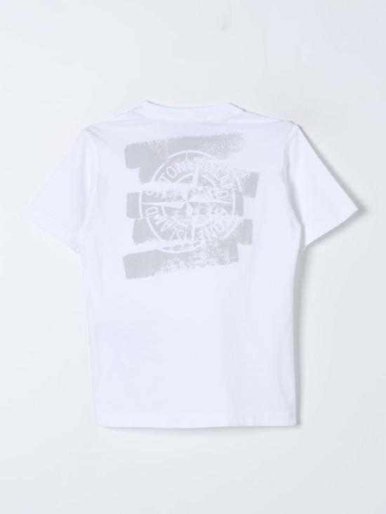 25FW [키즈] 스톤 아일랜드 티셔츠 21079 V0001 White - STONE ISLAND