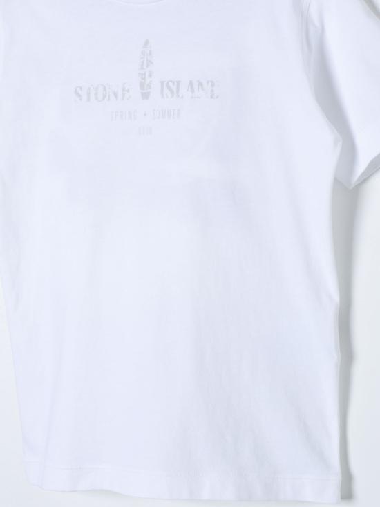 25FW [키즈] 스톤 아일랜드 티셔츠 21079 V0001 White - STONE ISLAND