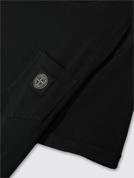 25FW [키즈] 스톤 아일랜드 티셔츠 20347 V0029 Black - STONE ISLAND