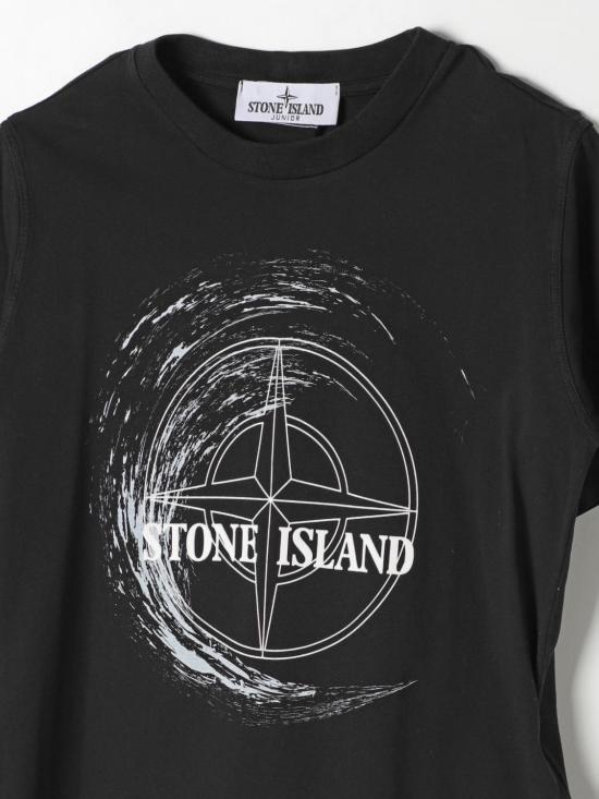 25FW [키즈] 스톤 아일랜드 티셔츠 21072 V0029 Black - STONE ISLAND