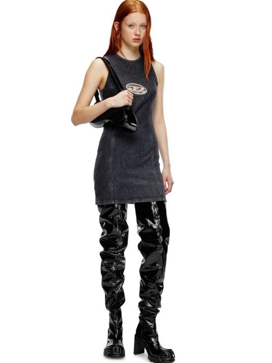 24FW 디젤 미디 원피스 A120710CKAH 02 Black - DIESEL