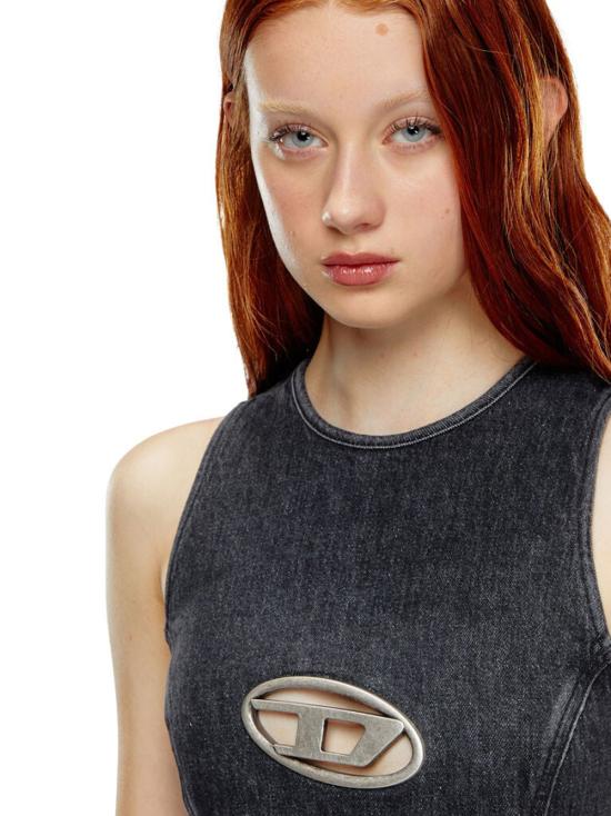 24FW 디젤 미디 원피스 A120710CKAH 02 Black - DIESEL