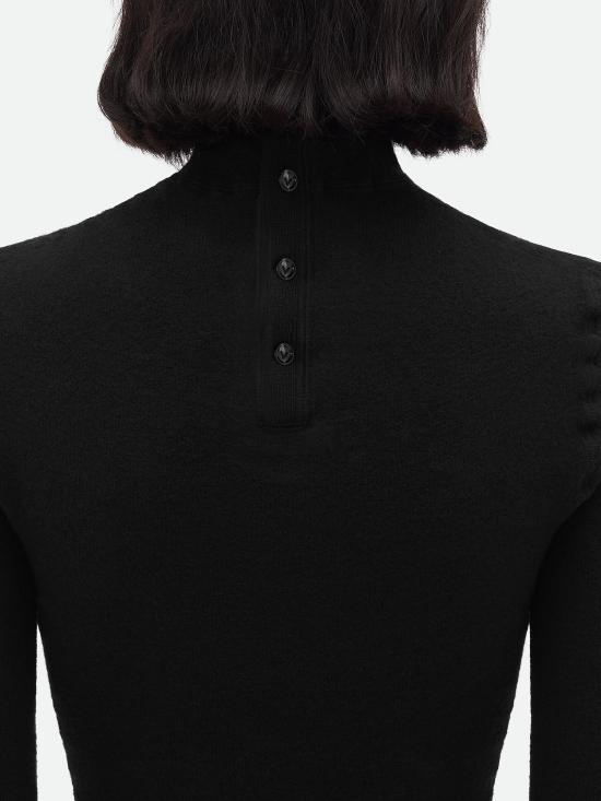 24FW 보테가베네타 미디 원피스 798234V4JU0 1000 Black - BOTTEGA VENETA