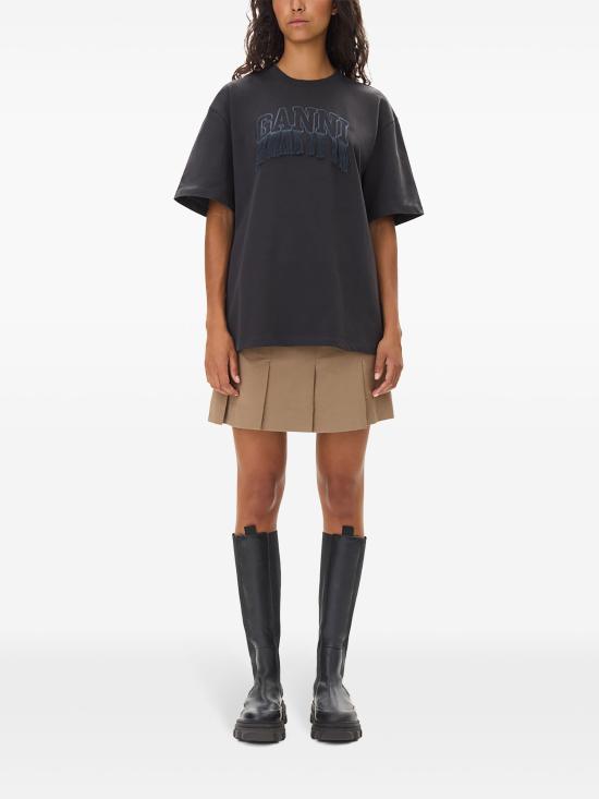 24FW 가니 반팔 티셔츠 T4056 252 Black - GANNI