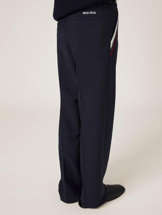 26FW 미우미우 스트레이트 팬츠 MP1840SOOO12I1 F0124 NAVY - MIU MIU