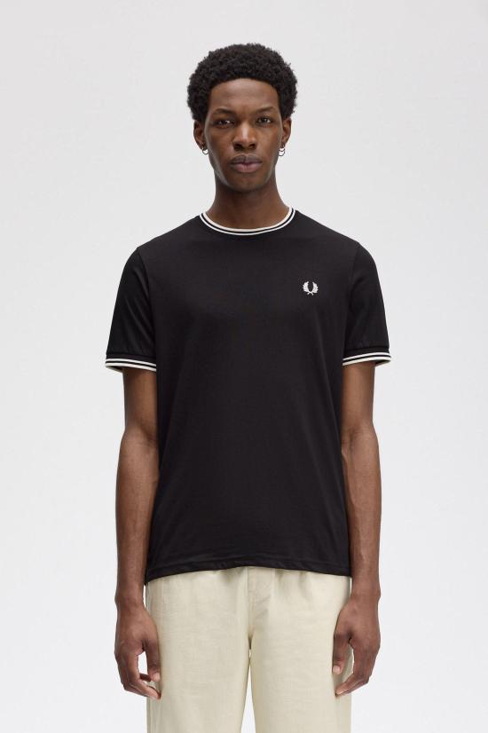  프레드페리 반팔 티셔츠 M1588 102 Black - FRED PERRY