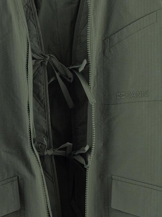 24FW 가니 코트 F9717 370 Beetle - GANNI