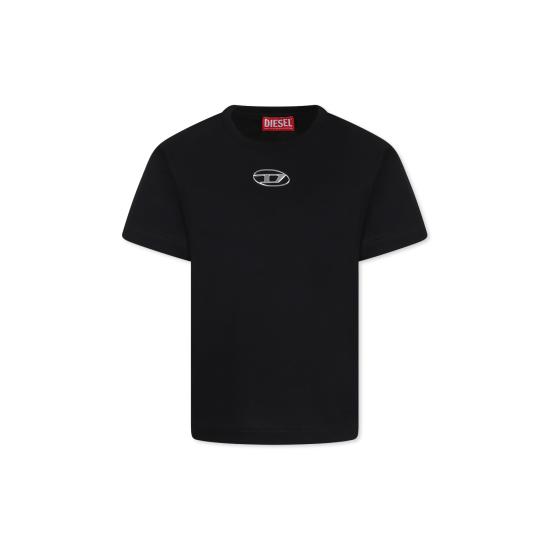 25FW [키즈] 디젤 티셔츠 J02022 00YI9 K900 BLACK
