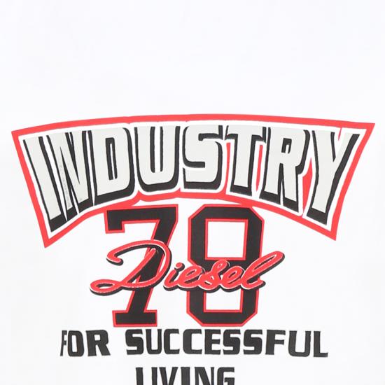 24FW [키즈] 디젤 티셔츠 J01970 KYAUN K100 WHITE - DIESEL