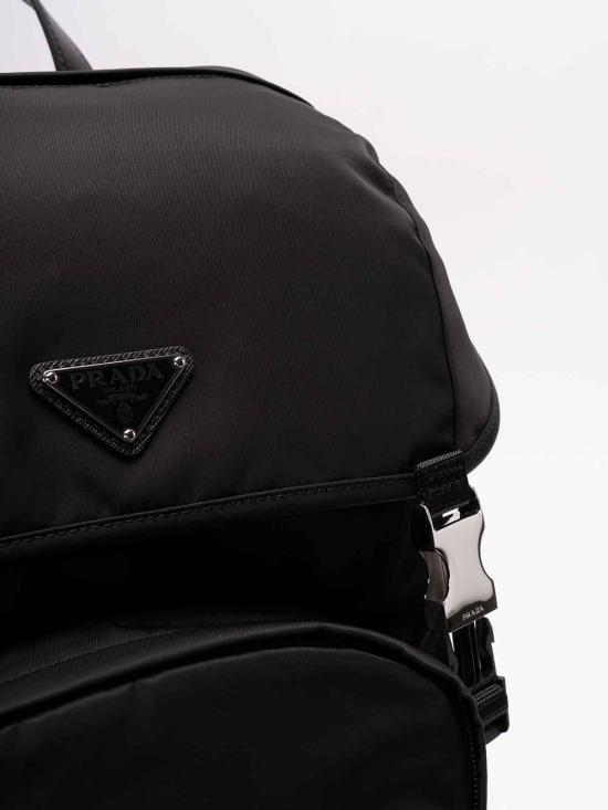 26FW 프라다 리나일론 앤 사피아노 백팩 2VZ1352DMGVHOLF0002 Black - PRADA