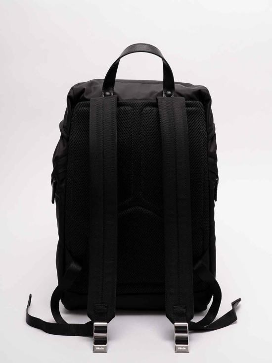 26FW 프라다 리나일론 앤 사피아노 백팩 2VZ1352DMGVHOLF0002 Black - PRADA