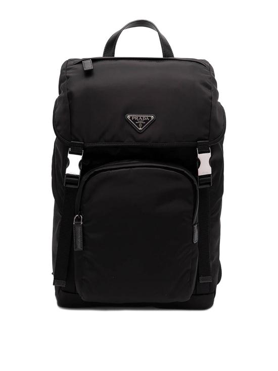 26FW 프라다 리나일론 앤 사피아노 백팩 2VZ1352DMGVHOLF0002 Black