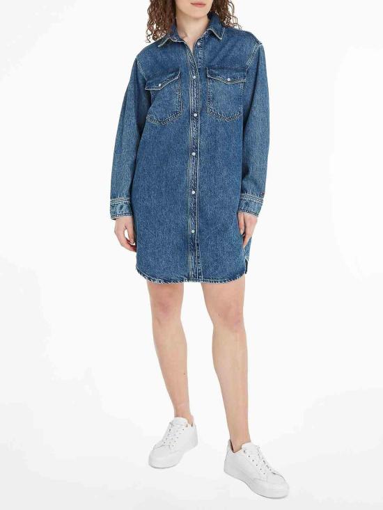 24FW 타미힐피거 셔츠 WW0WW406551A6 Dark Wash - TOMMY HILFIGER