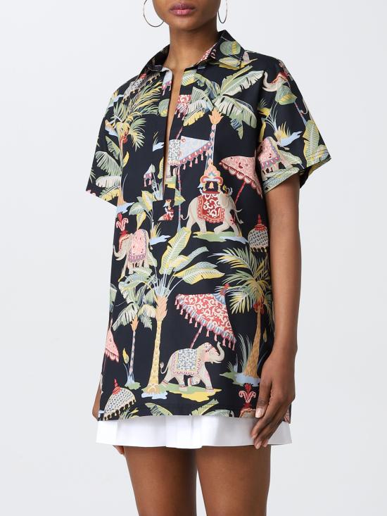  레드발렌티노 블라우스 XR0AAD256ET 0NO nero - RED VALENTINO