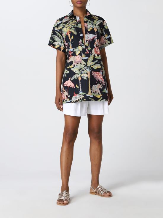  레드발렌티노 블라우스 XR0AAD256ET 0NO nero - RED VALENTINO