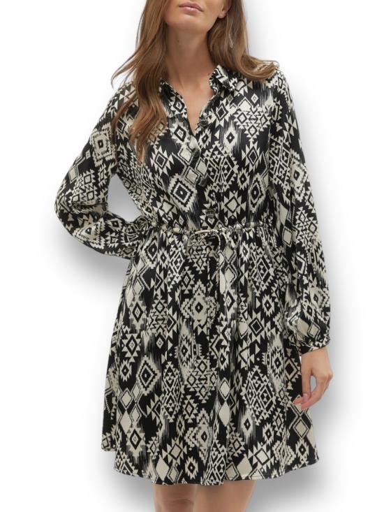  베로 모다 숏 원피스 10303378 BLACK bianco nero - VERO MODA