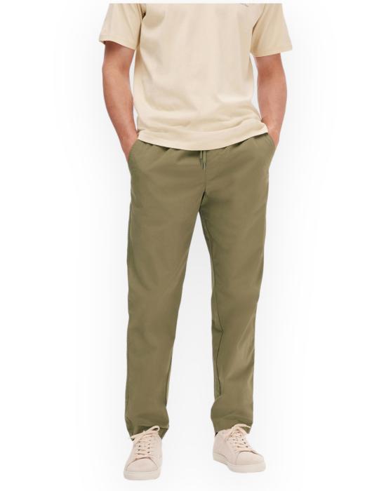  셀렉티드 스트레이트 팬츠 16092748 BURNTOLIVE verde militare