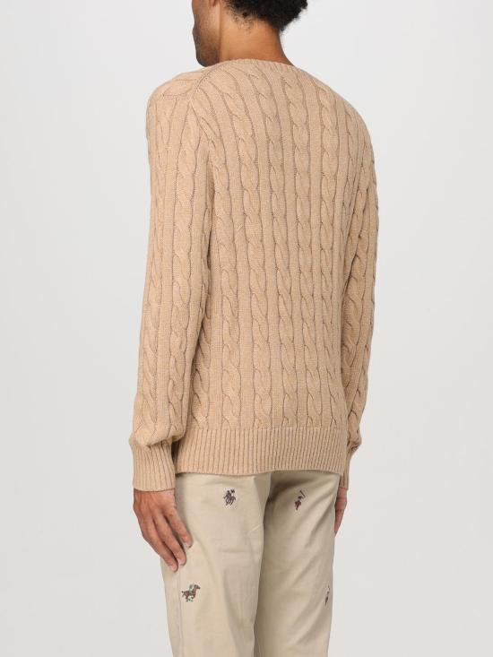 폴로 랄프로렌 로고 자수 케이블 니트 스웨터 710775885 014 Coffee - POLO RALPH LAUREN
