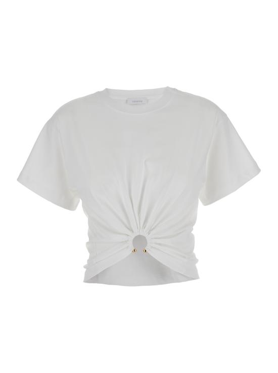 25SS 파코라반 반팔 티셔츠 23AJTO539CO0485P109 White